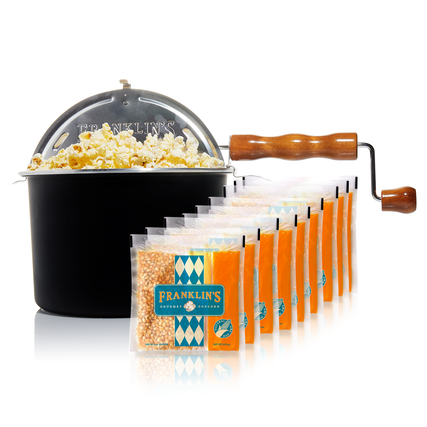 Popcorn Maker + Pre-Measured Popcorn Packs (10 count)