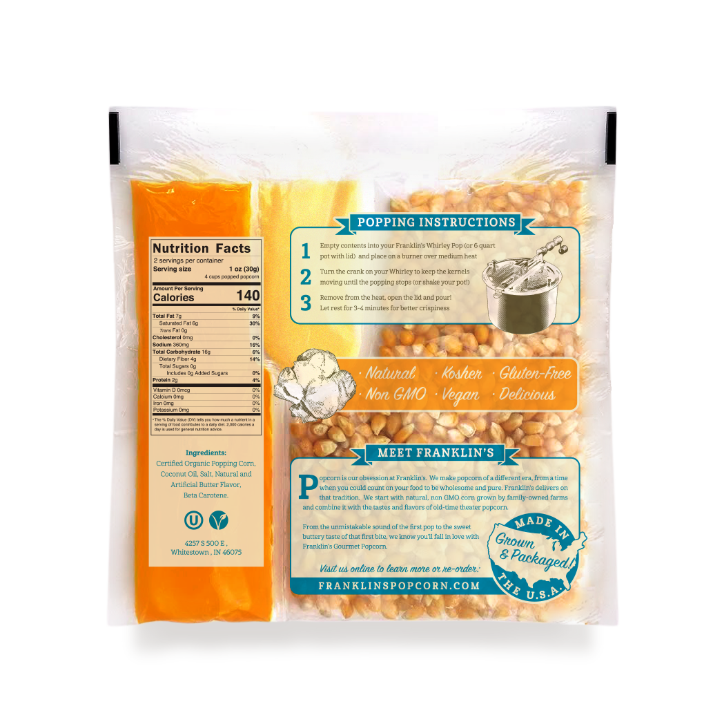 Organic All-In-One Popcorn Packs