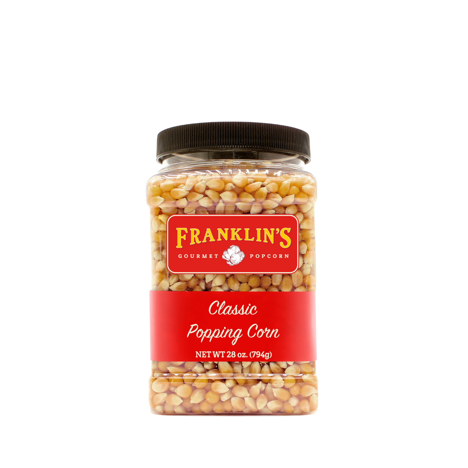 Franklin's Gourmet Popcorn - Movie Night Bundles - StovePop Popcorn Maker, 28 oz Classic Corn Kernels, 19 oz Butter Flavored Salt, 30 oz Butter