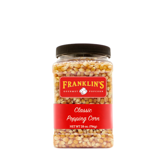 Franklins Gourmet Popcorn All-in-One Pre-Measured Packs - 8oz. Pack of 10 - Butter Flavored Coconut Oil, Premium Butter Salt, Classic Corn - Movie