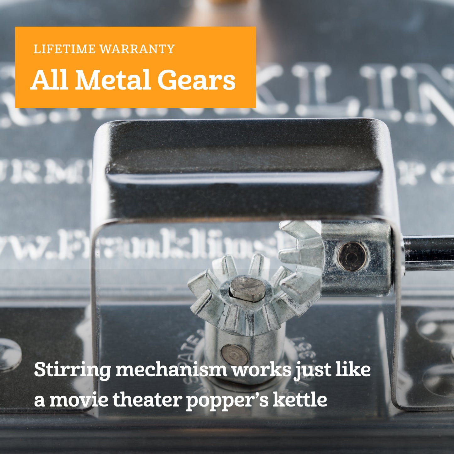  Original Whirley-Pop Popcorn Popper Kit - Metal Gear