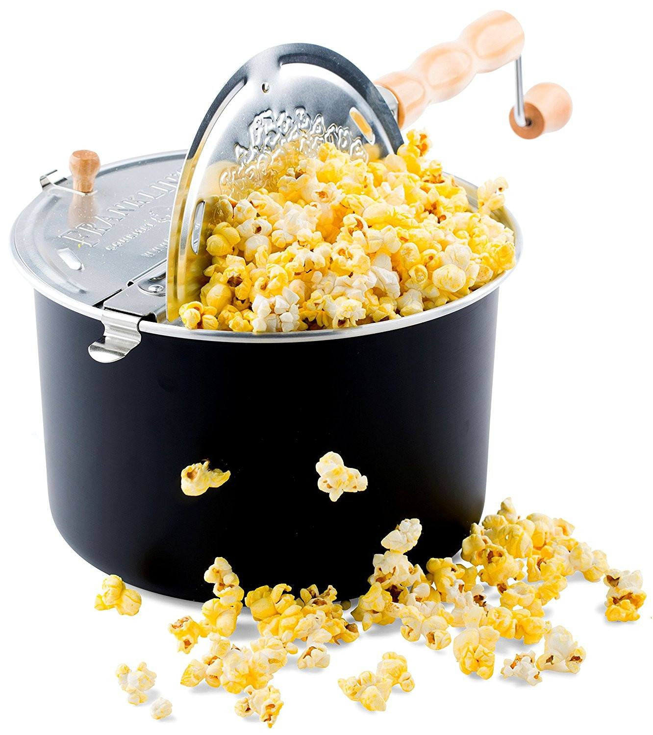 Popcorn Machines - Franklin's Whirley Pop Stove Top Popcorn Maker